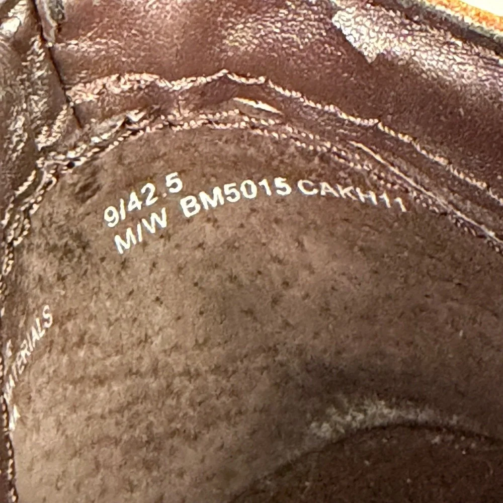 b.o.c. Born Concept Mens Brown Leather Wingtip Oxford Shoes BM5015 Size 9 42.5